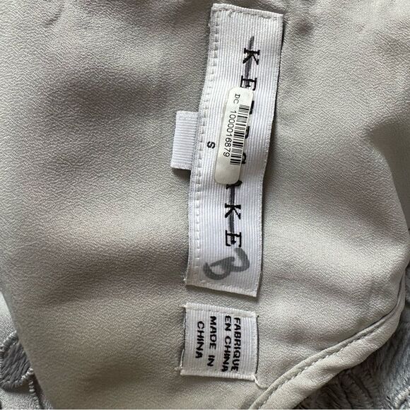 Keepsake Acoustic Floral Lace Dress Halter Gray Mini | Size S - Picture 9 of 11